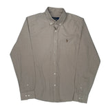 Polo By Ralph Lauren Slim Fit Shirt - Large Grey Cotton