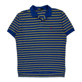 Polo By Ralph Lauren Striped Polo Shirt - Large Blue Cotton