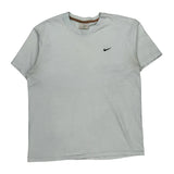 Nike T-Shirt - Medium White Cotton