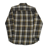 Carhartt Checked Flannel Shirt - Large Black Cotton