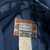 Commemorative Classics Reyn Spooner Floral Hawaiian Shirt - Large Blue Cotton