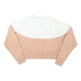 NIKE Womens White & Pink Crew Neck M Sweatshirt Cotton Blend Casual Pullover