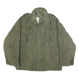 JOHN OWNBEY Mens Green Cotton Blend M Military Jacket Zip Classic Casual