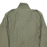 JOHN OWNBEY Mens Green Cotton Blend M Military Jacket Zip Classic Casual