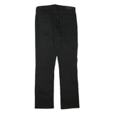 LEVI'S Womens Black Regular Straight Denim Woven Cotton Blend Jeans W30 L30 Zip