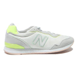 NEW BALANCE Womens Classic Low Top Trainers White & Lime Synthetic UK 4.5