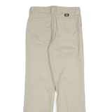 DICKIES Womens Cotton Blend Beige Slim Slim Straight Trousers W28 L28 Workwear