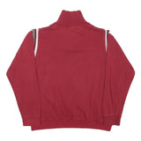 GIN TONIC Mens Red Sweatshirt Half Zip M Casual Cotton Blend Retro Style