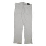 CALVIN KLEIN Mens Cotton Blend Grey Regular Straight Trousers W34 L30 Classic