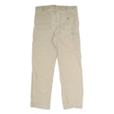 CARHARTT Mens Cotton Blend Beige Regular Fit Straight Leg Trousers W34 L28