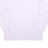 MASER Womens White Cotton Blend Pullover Sweatshirt M High Neck Long Sleeve