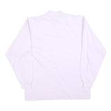 MASER Womens White Cotton Blend Pullover Sweatshirt M High Neck Long Sleeve