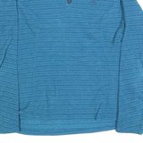 THE NORTH FACE Womens Blue Patterned Jumper 1/4 Zip Regular Fit M Outdoor