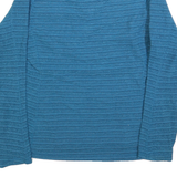 THE NORTH FACE Womens Blue Patterned Jumper 1/4 Zip Regular Fit M Outdoor