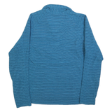 THE NORTH FACE Womens Blue Patterned Jumper 1/4 Zip Regular Fit M Outdoor