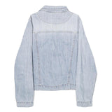 RIVER ISLAND Womens Blue Denim Cotton Button Jacket L Casual Classic Plain