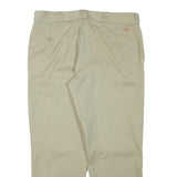 DICKIES Mens Cotton Blend Beige Regular Fit Straight Trousers W38 L28 Workwear
