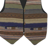 Mens Multicolour Cotton Blend Button Jacket S Patterned Casual Wear