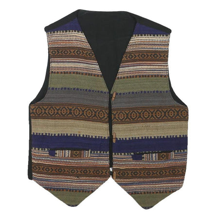 Mens Multicolour Cotton Blend Button Jacket S Patterned Casual Wear