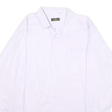 VALENTINO Mens White Plain Shirt 2XL Classic Cotton Button-Down Collar