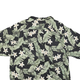 JAMAICA JAXX Mens Black & Green Hawaiian Silk Shirt XL Tropical Print Summer