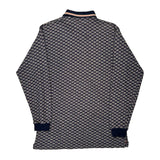 Me Sport Checked Polo Shirt - Small Navy Cotton Blend