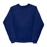 90S Blank Made In USA Sturdy Sweats Sweatshirt - Large Blue Cotton