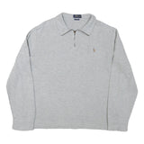 POLO RALPH LAUREN Mens Grey Plain Cotton Blend Pullover Crew Neck Jumper M