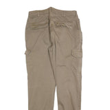 URBAN CLASSICS Mens Slim Beige Cargo Trousers W30 L32 Cotton Blend Zip Pocket