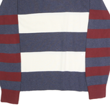 TOMMY HILFIGER Mens Blue & White & Red Patterned Cotton Blend Crew Neck Basic