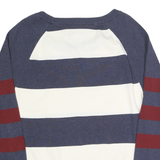 TOMMY HILFIGER Mens Blue & White & Red Patterned Cotton Blend Crew Neck Basic