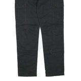 DICKIES Mens Black Cotton Blend Regular Cargo Trousers W32 L32 Workwear Zip
