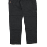 DICKIES Mens Black Cotton Blend Regular Cargo Trousers W32 L32 Workwear Zip