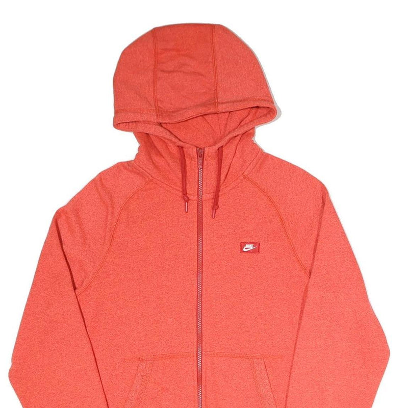 NIKE Mens Red Full Zip Hoodie S Casual Hooded Sweatshirt Athletic