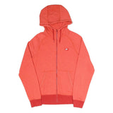 NIKE Mens Red Full Zip Hoodie S Casual Hooded Sweatshirt Athletic