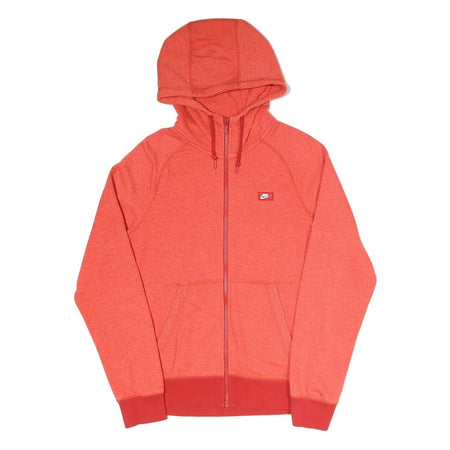 NIKE Mens Red Full Zip Hoodie S Casual Hooded Sweatshirt Athletic