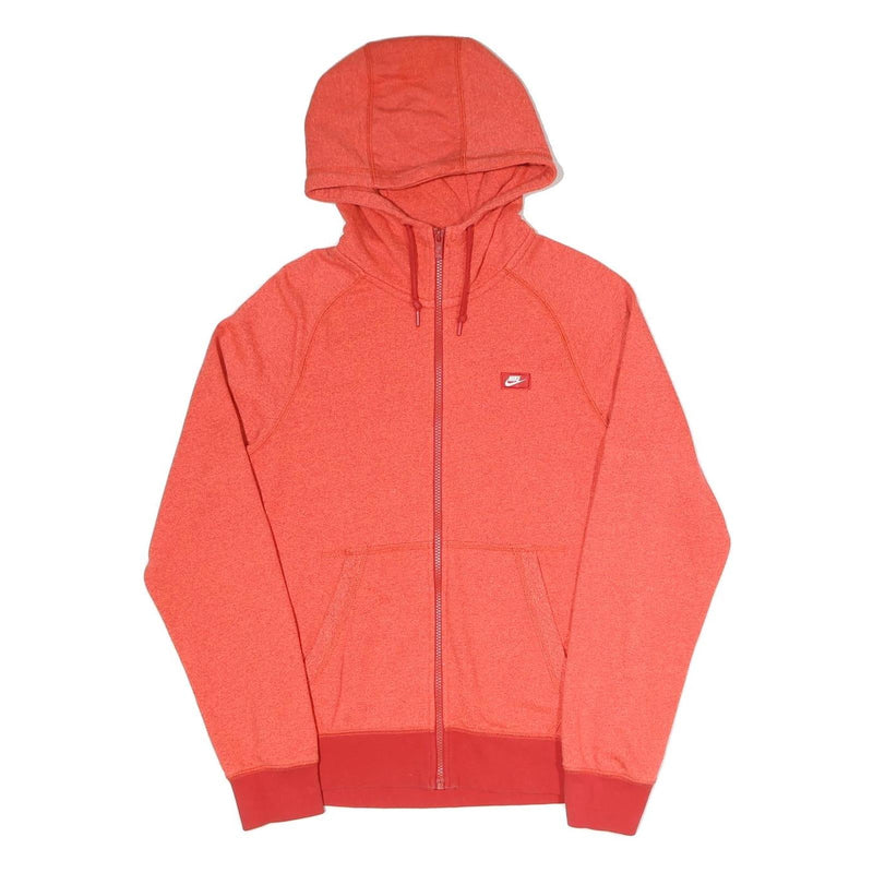 NIKE Mens Red Full Zip Hoodie S Casual Hooded Sweatshirt Athletic