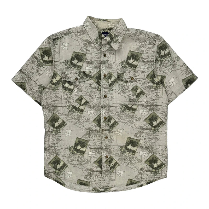 Basic Editions Hawaiian Shirt - Medium Multicoloured Cotton