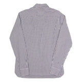 TOMMY HILFIGER Mens Blue & White Check Shirt S Button Down Classic Fit Cotton