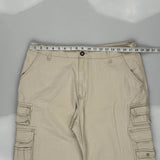 Iron Cargo Shorts - 36″ Waist Beige Cotton