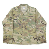 SNC MANUFACTURING Mens Green & Brown Camouflage Lightweight Cotton Blend Jacket