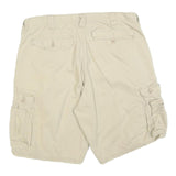 LEE Mens Shorts Beige Casual Cargo Plain L W36 Button Pockets Cotton Blend