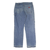 DICKIES Mens Regular Fit Blue Denim Straight Leg Jeans W36 L32 Workwear