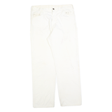DICKIES Mens Cotton Blend White Workwear Regular Fit Straight Trousers W34 L31
