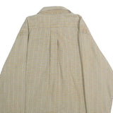 LL BEAN Mens Beige Checked Cotton Shirt L Casual Classic Button-Down Long Sleeve