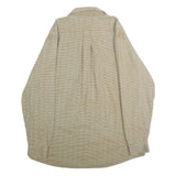 LL BEAN Mens Beige Checked Cotton Shirt L Casual Classic Button-Down Long Sleeve