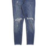 LEVI'S 501S Womens Jeans Blue Slim Skinny Denim Light W24 L24 Distressed