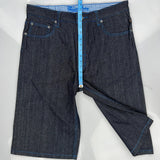 Billionaire Boys Club Contrast Stitch Denim Shorts - 36W 12L Gray Cotton Blend