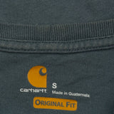 Carhartt Long Sleeve T-Shirt - Small Blue Cotton