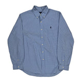 Ralph Lauren Checked Shirt - Large Blue Cotton